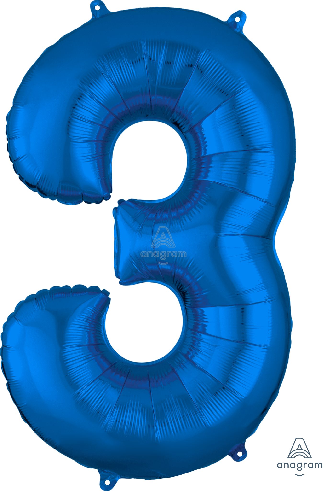 Floating Blue Number "3" Balloon (3 Foot or 34 Inch)