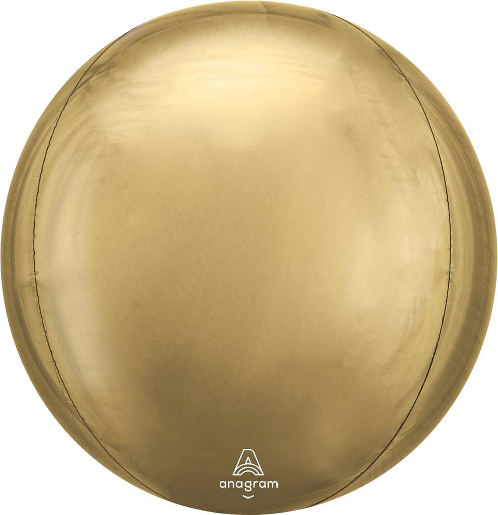 White Gold Solid Orbz Balloon (15 Inch)