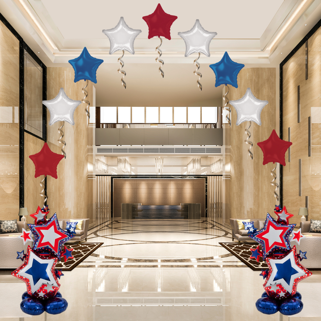 Patriotic Starlet Cluster Airloonz Balloon (59 Inch)