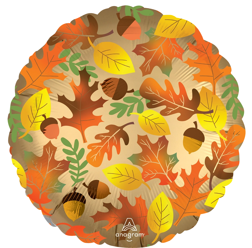 Satin Fall Leaves Foil Balloon