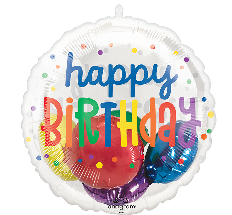 Happy Birthday Rainbow Font Insiders® Balloon (20 Inch)