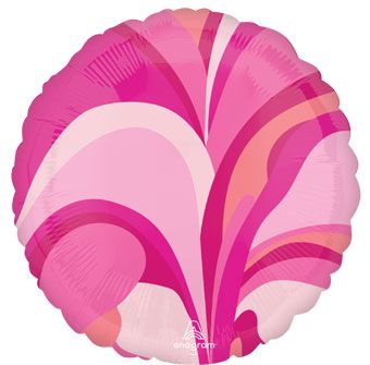 Pink Macro Marble Round Balloon (18 Inch)