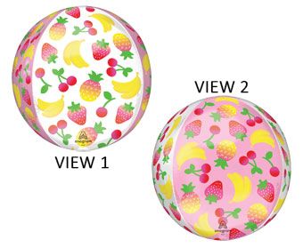 Sweet Summer Fruity Mix Orbz Foil Balloon