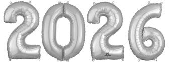 2026 Air-filled 24" Silver Number Set (NON FLOATING)
