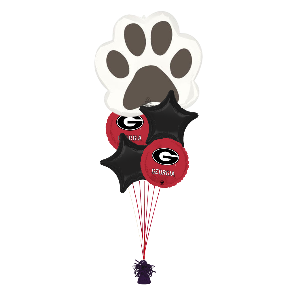 Paw Print Georgia Bulldogs Balloon Bouquet
