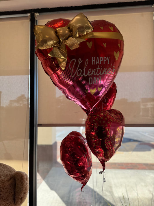 Ombre Valentine's Day Bow Foil Balloon (34 Inch)