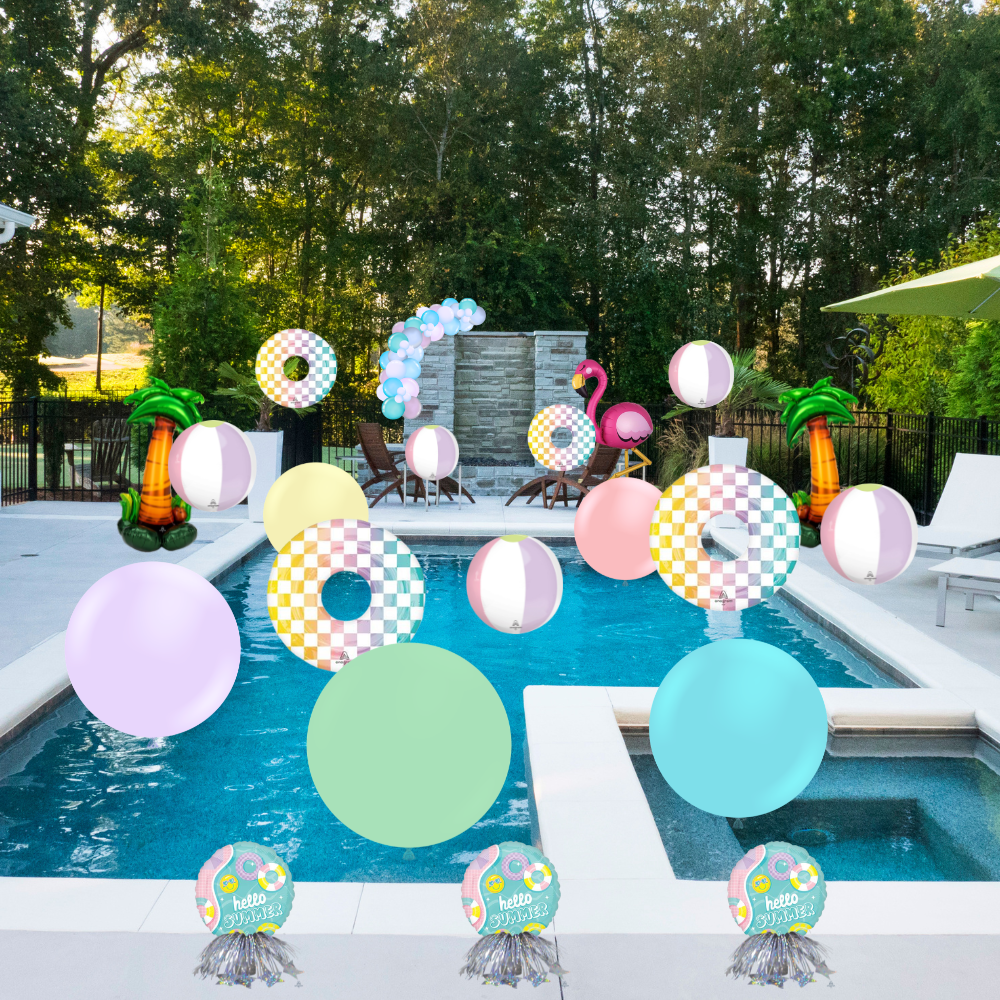 Hello Summer Pool Party Balloons Pool Package