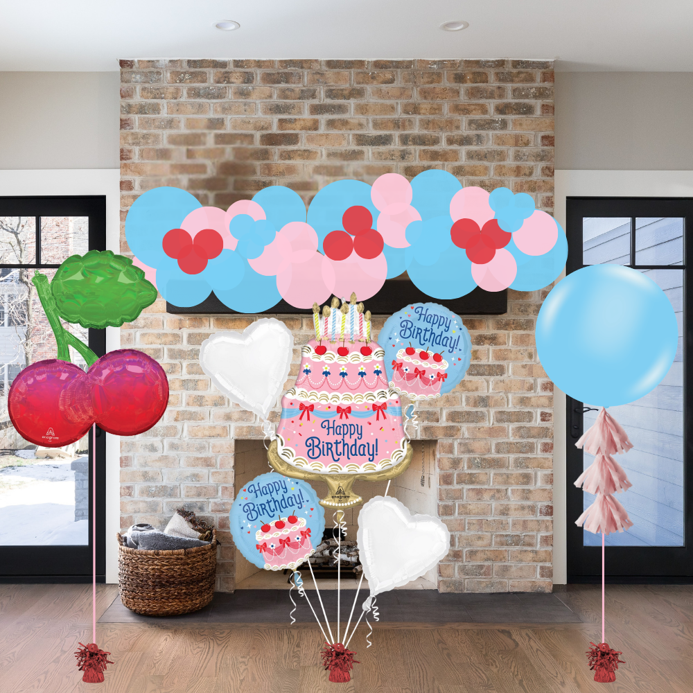 Cherry Birthday Balloon Decor Package