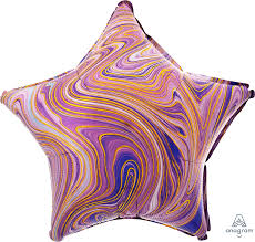 Purple Marble Star Balloon (18 Inch)