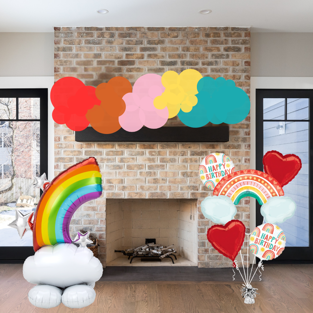 Rainbows Birthday Balloon Decor Package