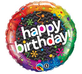 Happy Birthday Dazzling Party 18" Foil Balloon (D)
