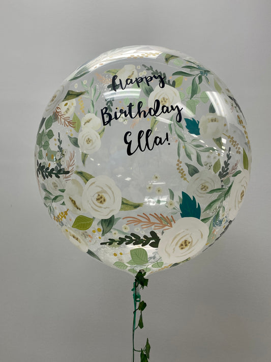 Wedding Floral Bubble Balloon (22 Inch)