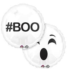 Minimal Ghost emoji #boo Foil Balloon