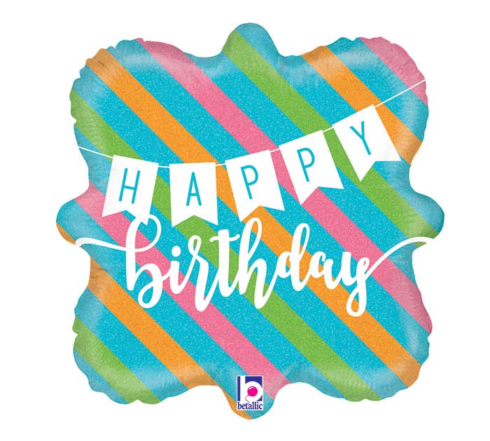 Happy Birthday Banner Balloon (18 Inch)