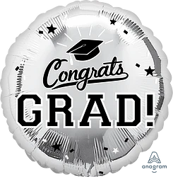 Congrats Grad! (Color Options) 18" Foil Balloon