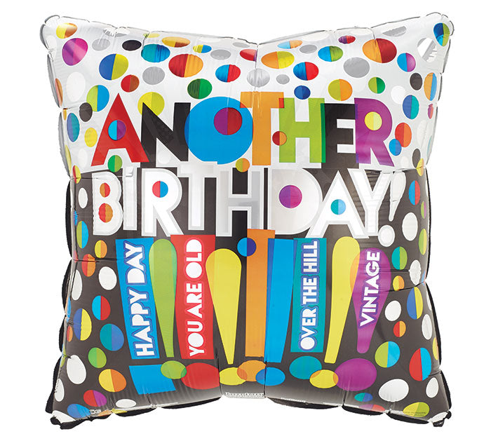 Another Birthday Square 18" Foil Balloon