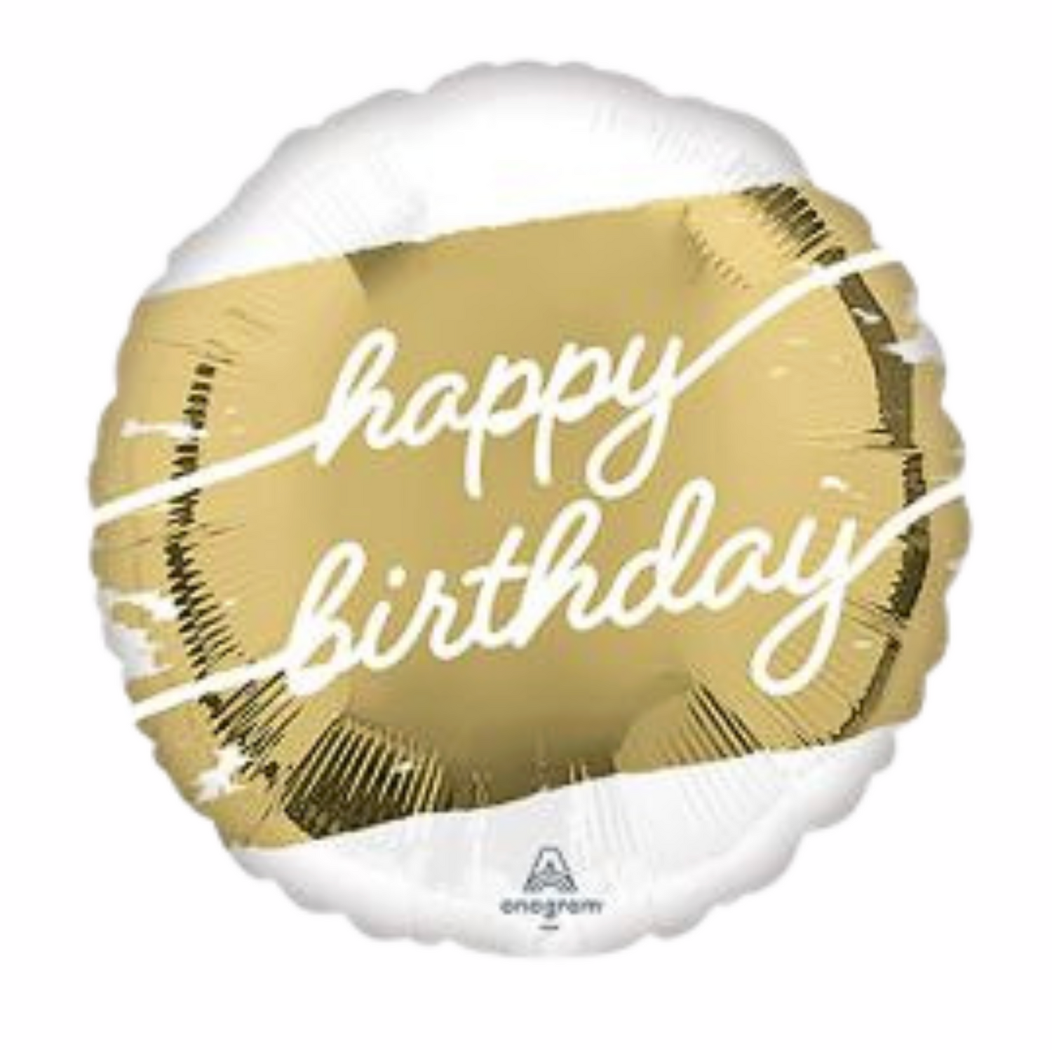 White and Gold Birthday Balloons