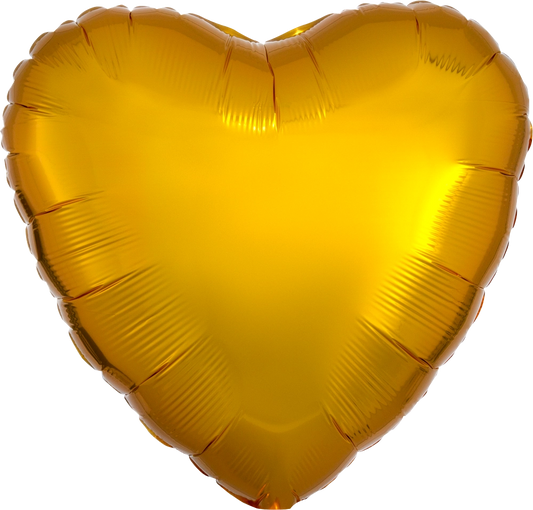 Yellow Gold Heart Balloon (18 Inch)