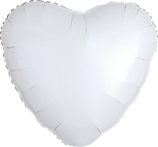 White Heart 18" Foil Balloon