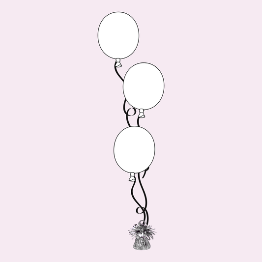 Custom 3 Piece Latex Balloon Bouquet