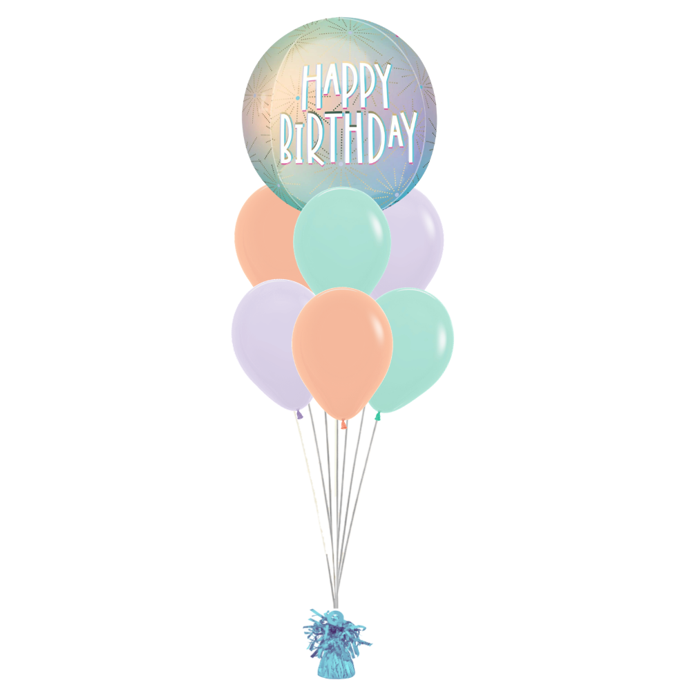 Pastel Dream Birthday Balloon Bouquet