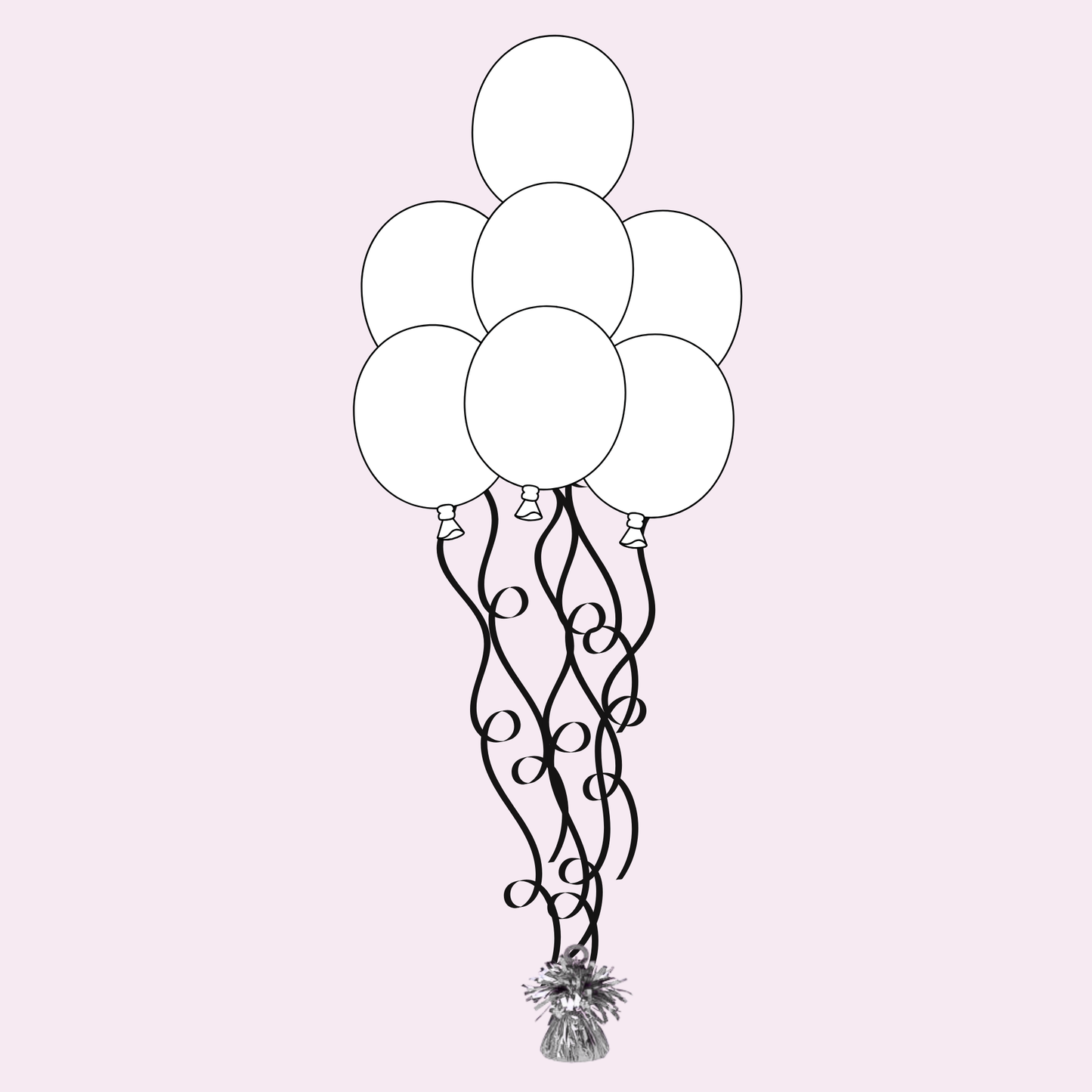 Custom 7 Piece Latex Balloon Bouquet