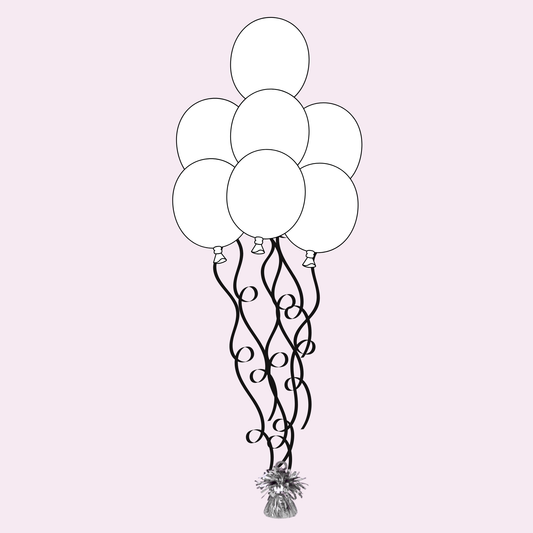 Custom 7 Piece Latex Balloon Bouquet