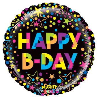 Mighty Bright Happy Bday Colorful Balloon (21 Inch)