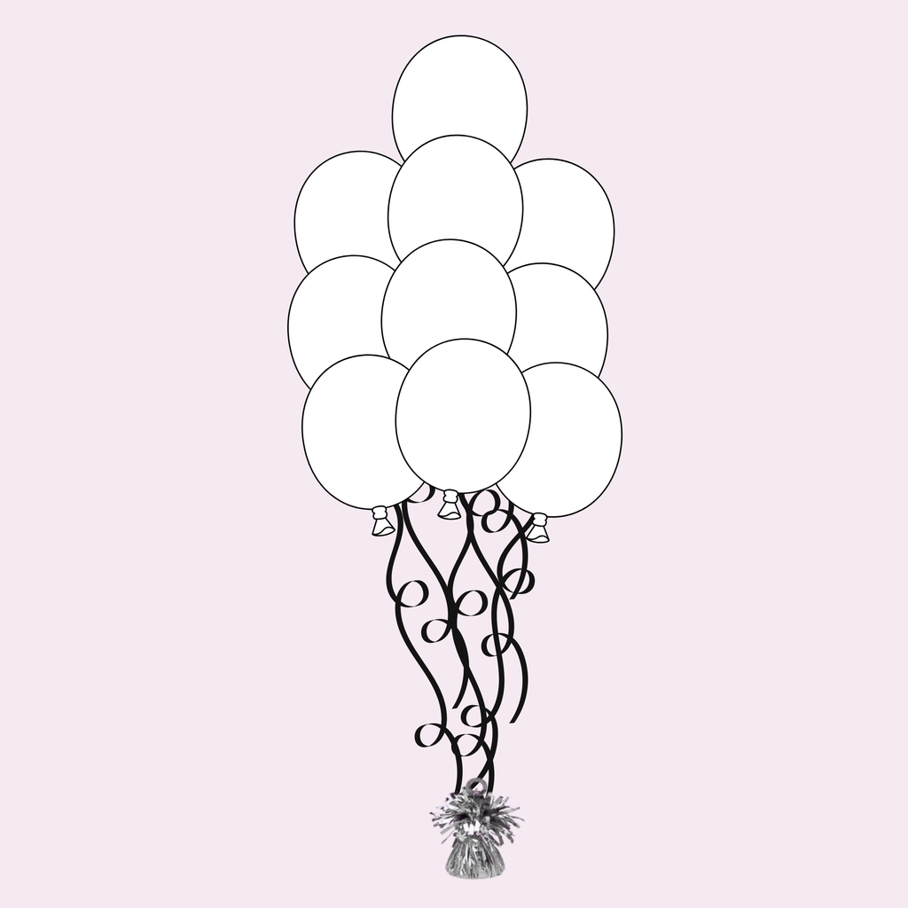 Custom 10 Piece Latex Balloon Bouquet