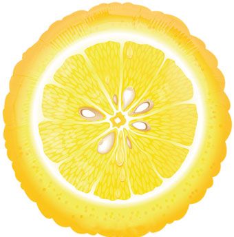 Simple Lemon Slice Foil Balloon