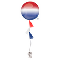 Red, White, & Blue Ombre Tasseled Orb
