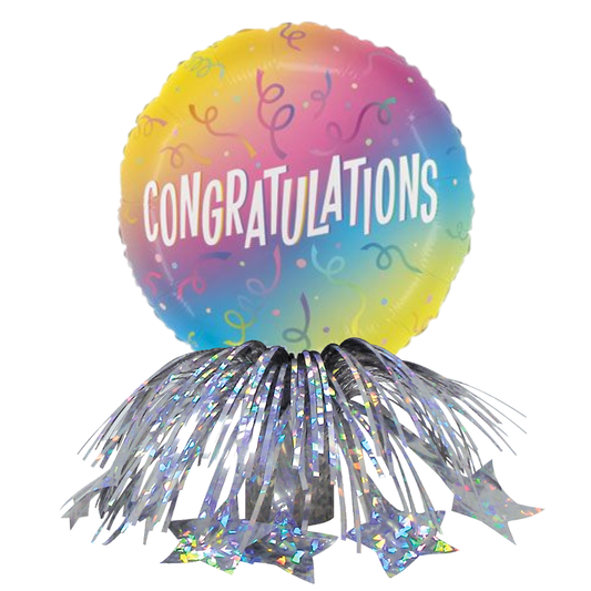 Rainbow Congratulations Fringe Centerpiece
