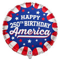Happy 250th Birthday America Foil Balloon (18 Inch)