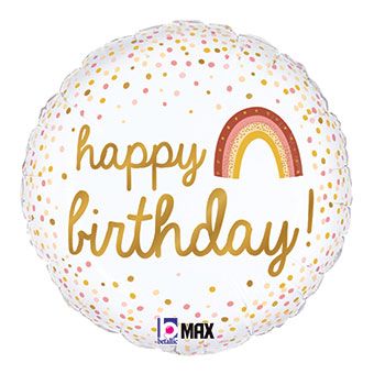 Boho Happy Birthday Rainbow (18 Inch)