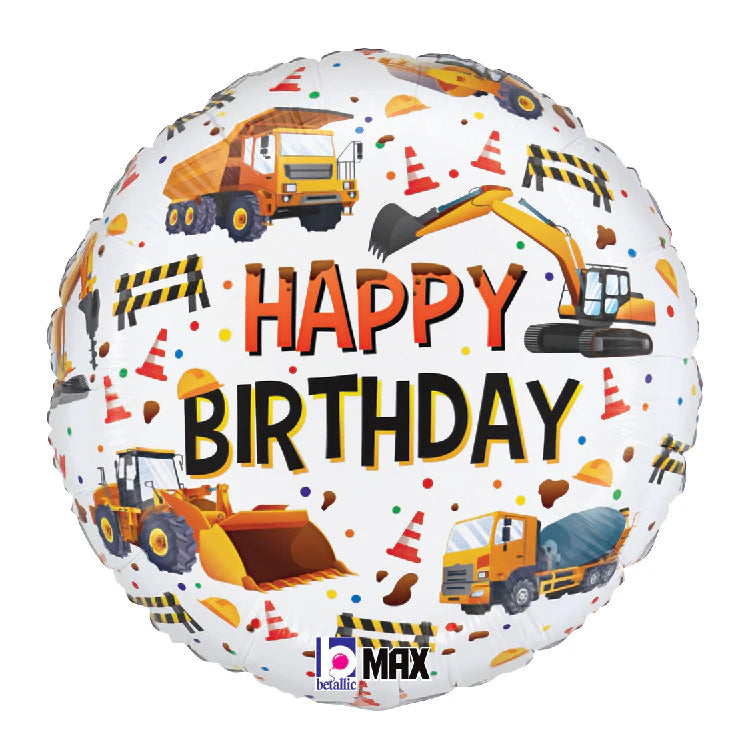 Birthday Construction Equipment Balloon