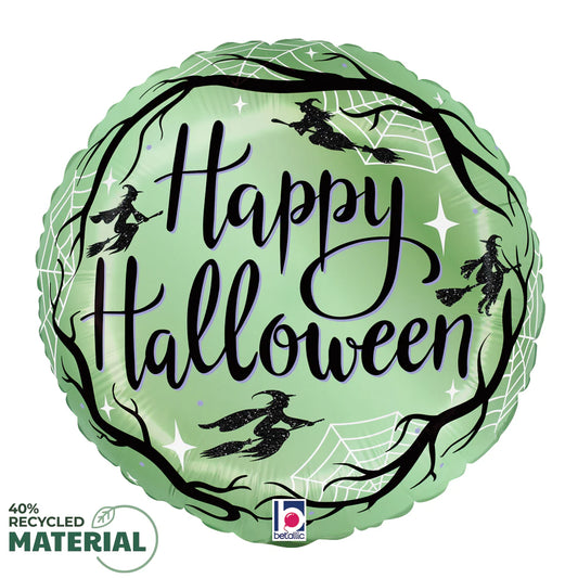 Green Witchy Halloween Foil Balloon