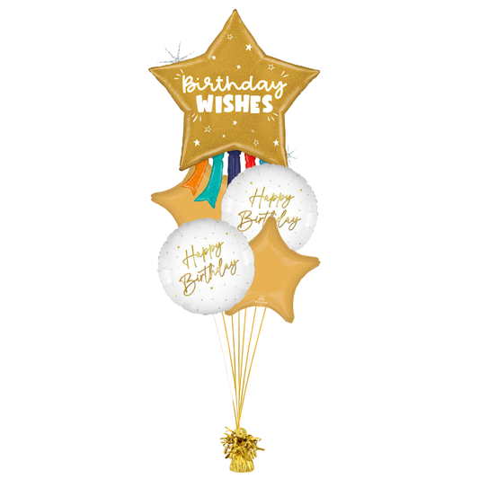 Shooting Star Birthday Wishes Balloon Bouquet
