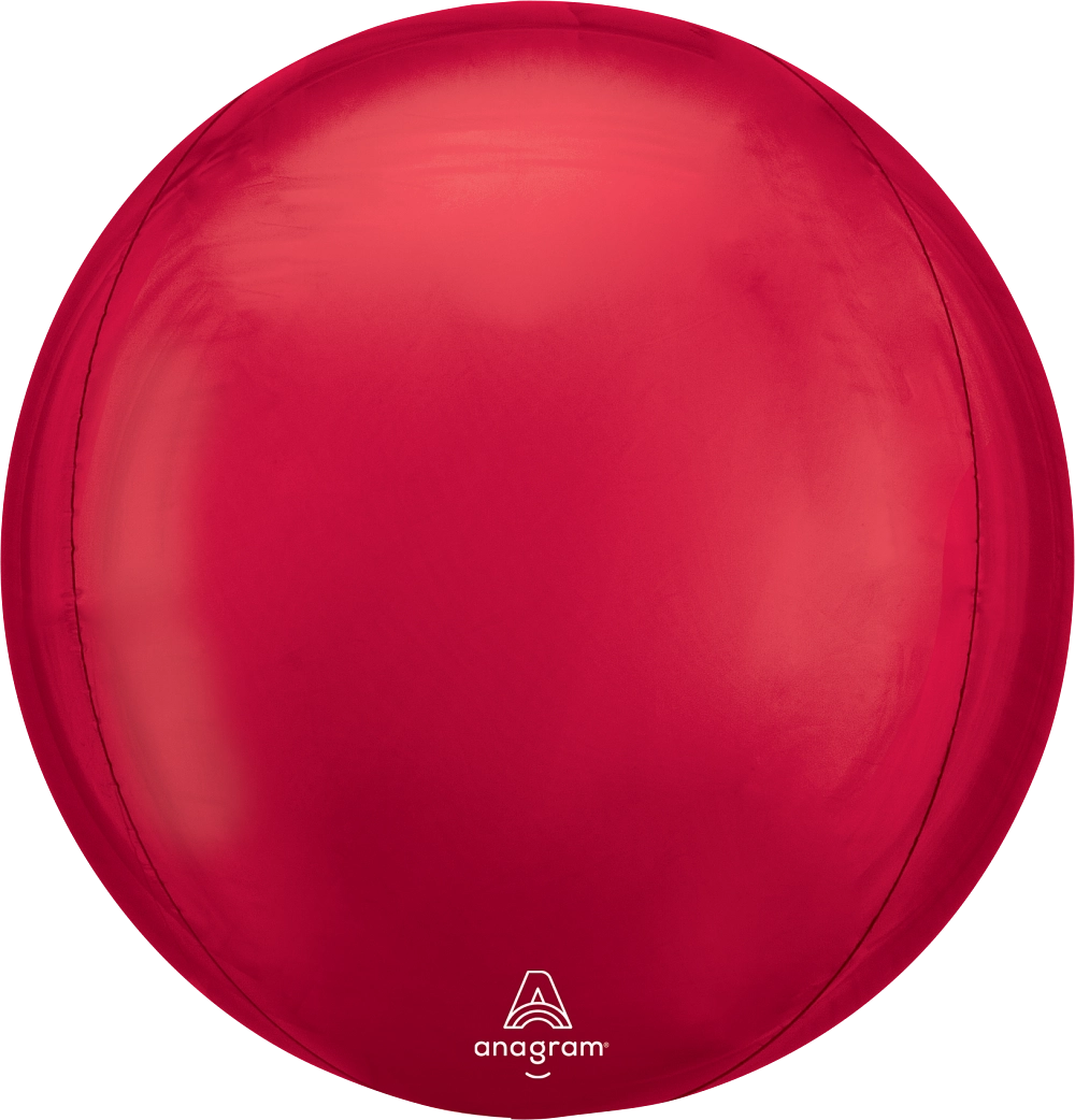 Red Solid Orbz Balloon (15 Inch)