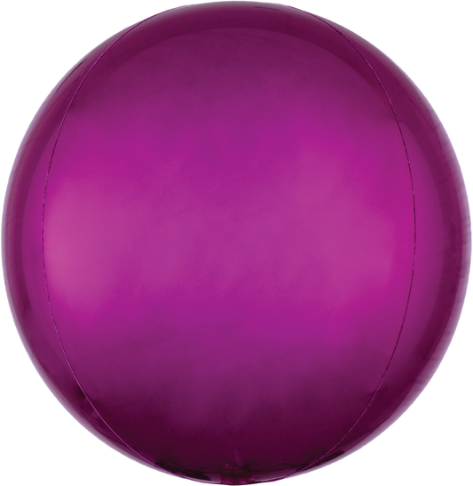 Bright Hot Pink Solid Orbz Balloon (15 Inch)