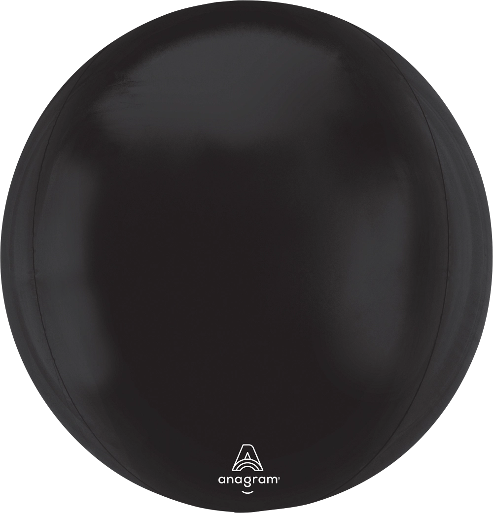 Black Solid Orbz Balloon (15 Inch)