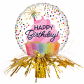 Rainbow Birthday Cupcake Fringe Centerpiece
