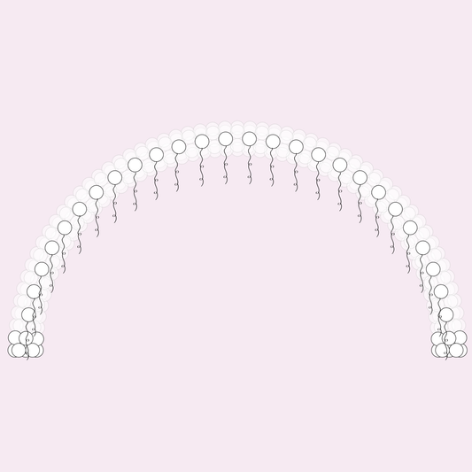 Custom String of Pearl Indoor Balloon Arch