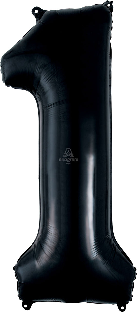 Floating Black Number "1" Balloon (3 Foot or 34 Inch)