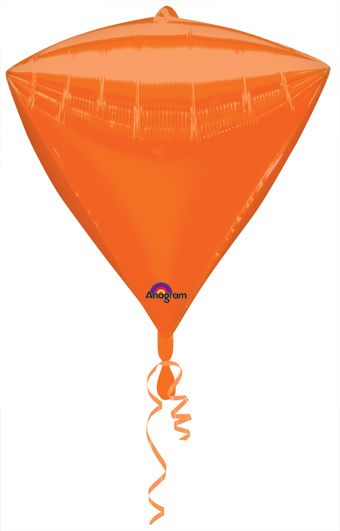 Orange 3-D Diamondz Foil Balloon (21 Inch)
