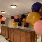Gold Hanging Streamer Balloon Tails