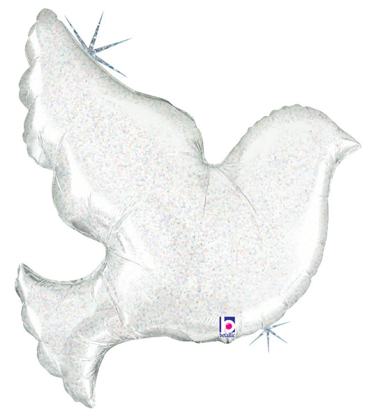 Pearl White Dove Foil Balloon
