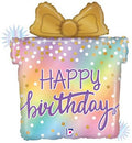 Opal Happy Birthday Present Balloon (23 Inch)