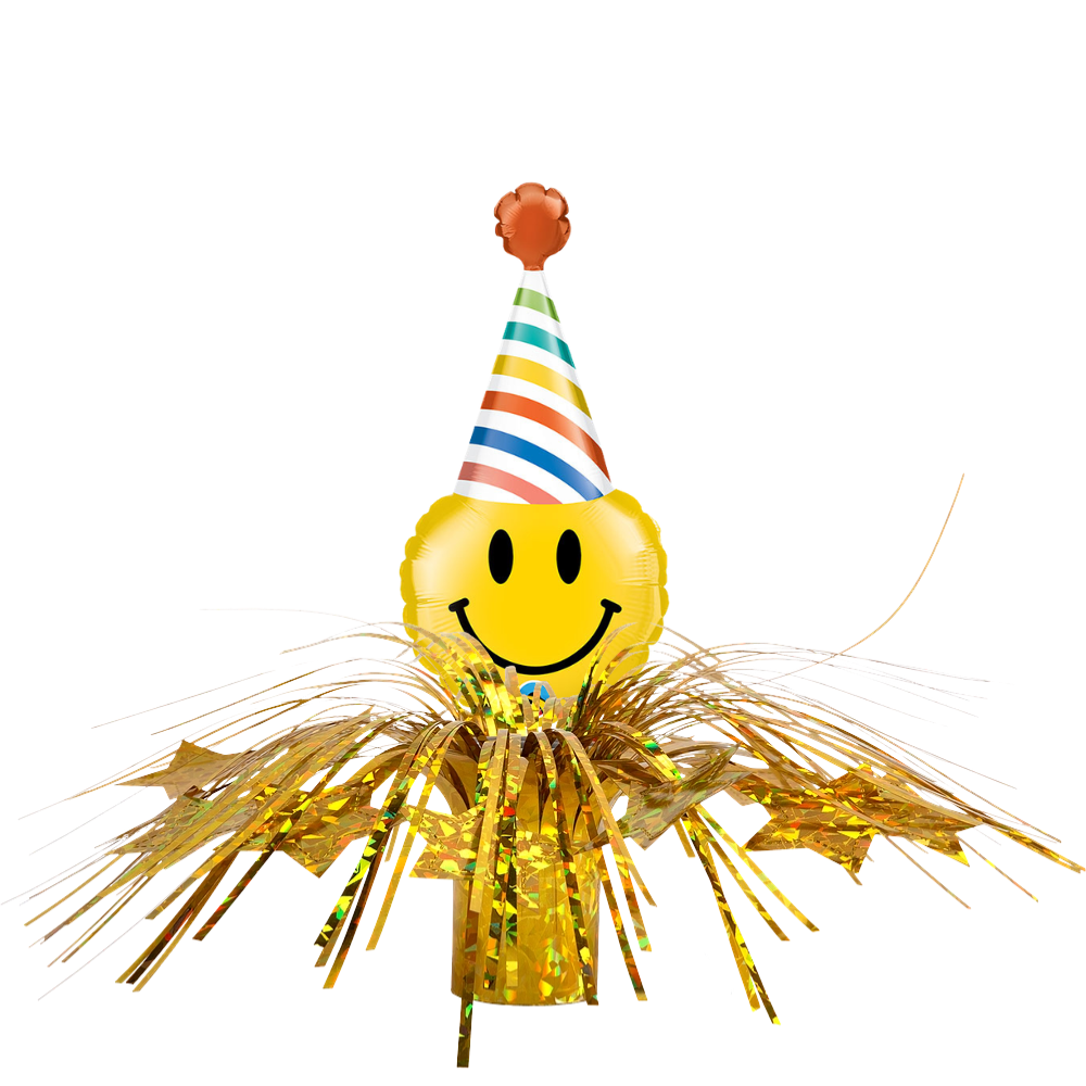Smiley Birthday Hat Mini Table Centerpiece
