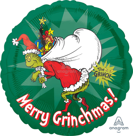 Vintage Merry Grinchmas Balloon (18 Inch)