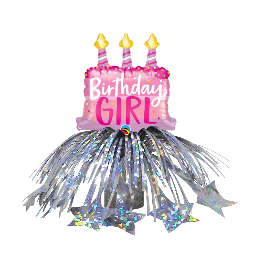 Birthday Girl Cake Mini Table Centerpiece